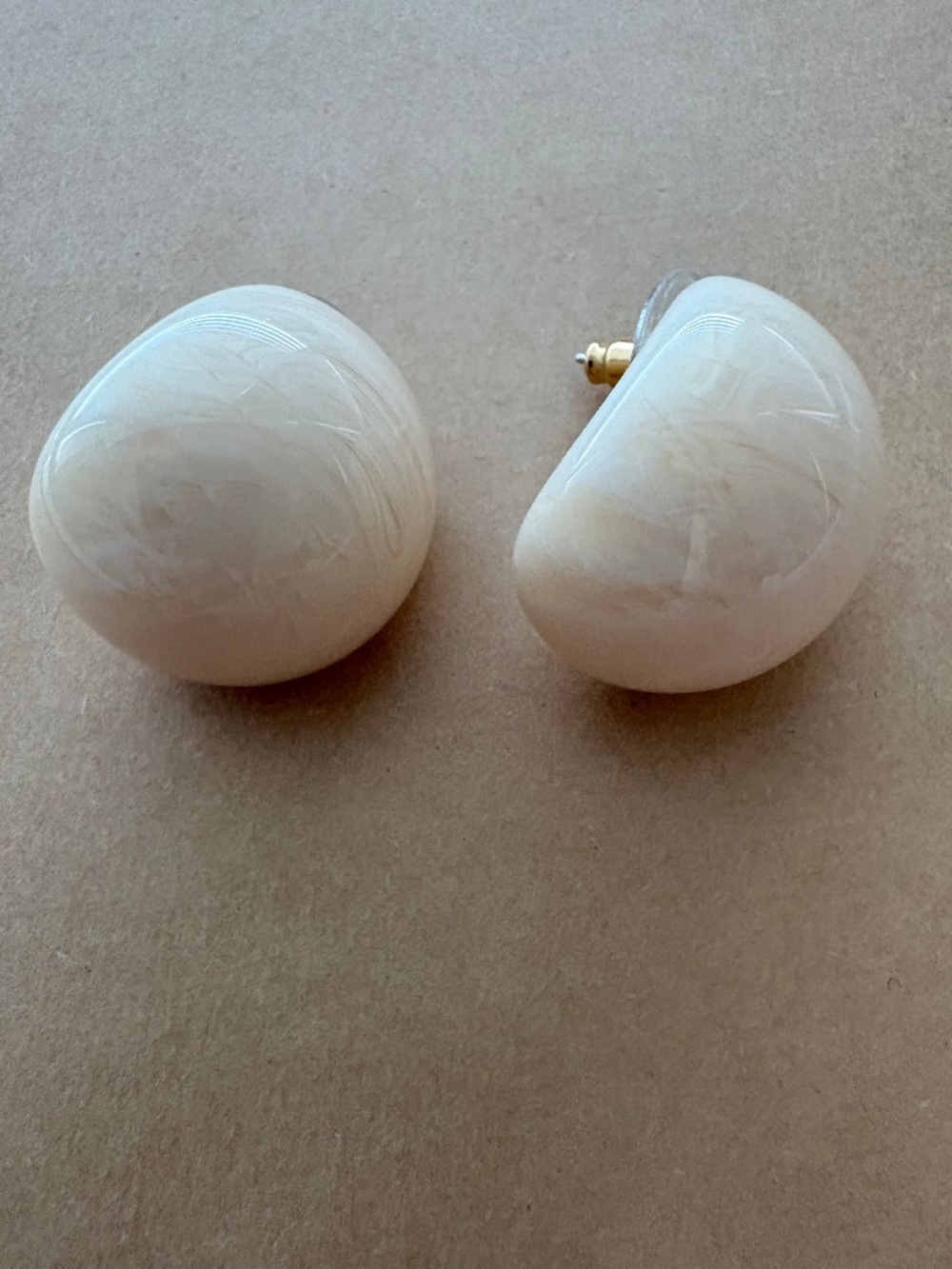 J.Crew Ivory Made in Italy Rounded Statement Stud
